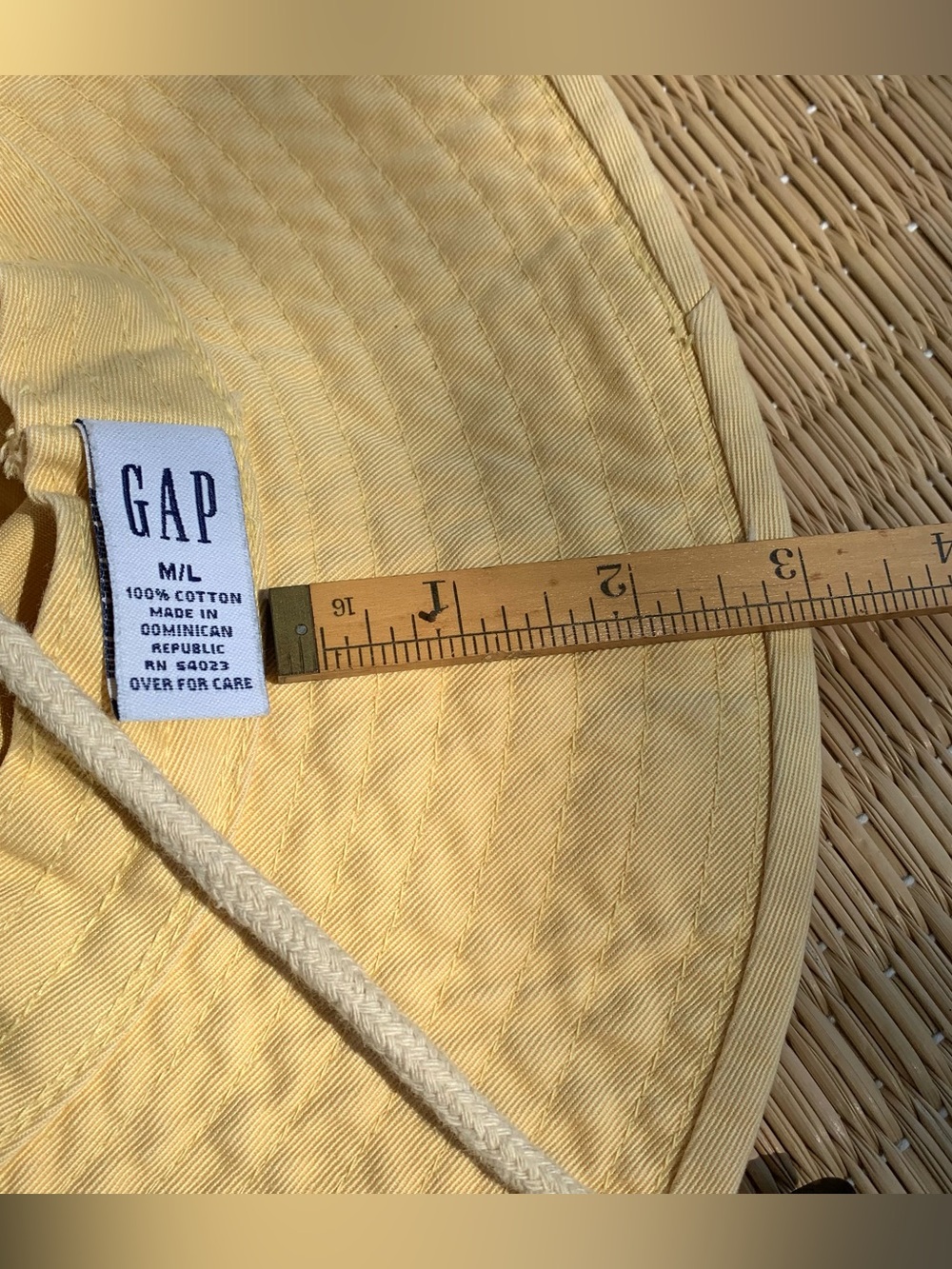 Cotton Gap Spring Summer Brim Hat in Light Yellow - Picture 3 of 5
